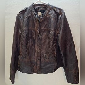 Maurices Chocolate Leather Jacket